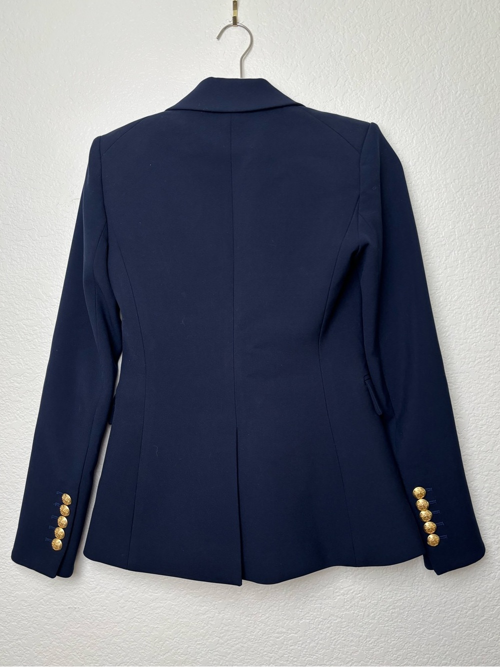Veronica Beard Miller Dickey Jacket Blazer Navy Blue with Gold Buttons Size 00 - Picture 8 of 14